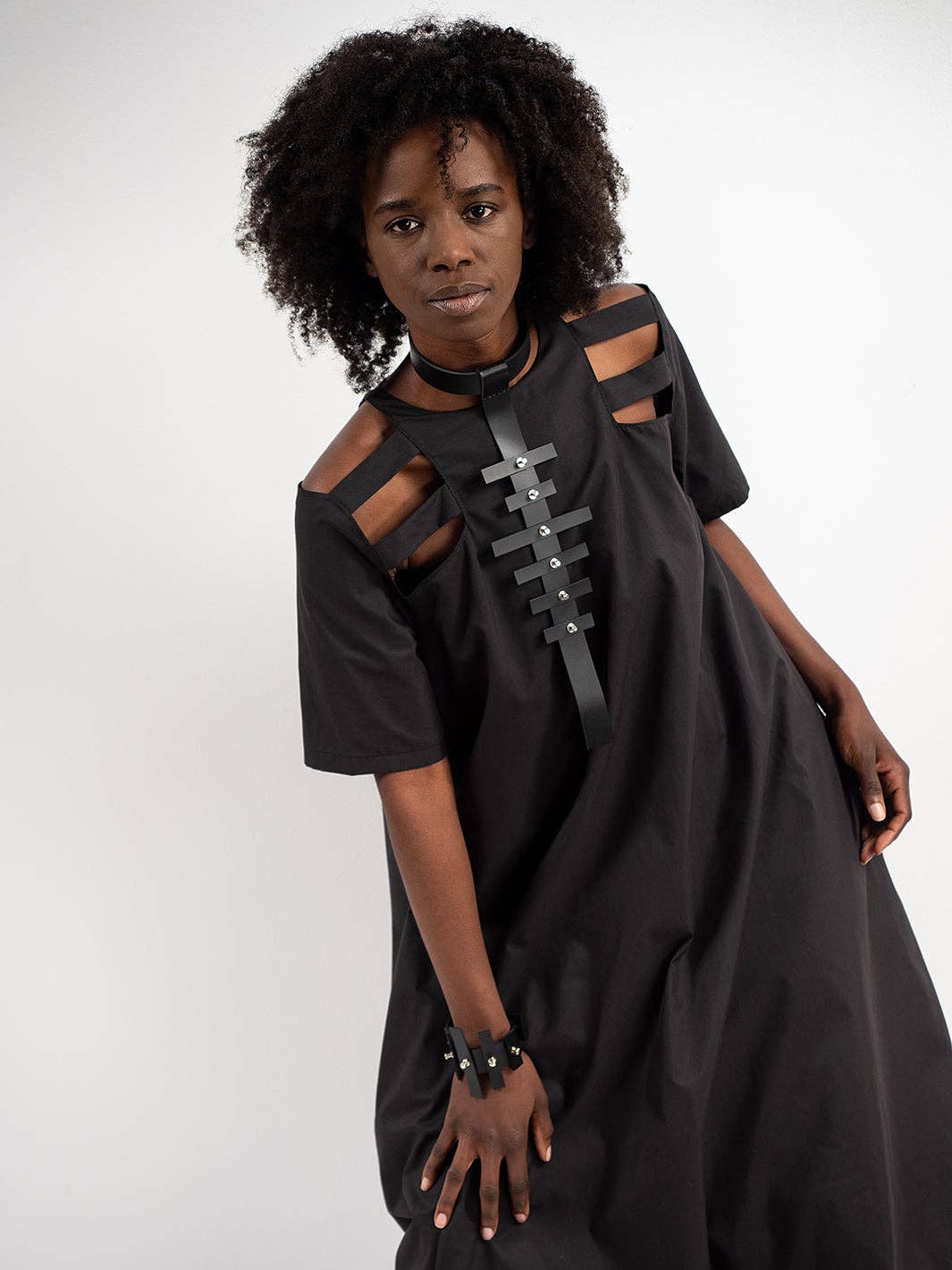 Metamorphoza Short Sleeve Cutout Dress Metamorphoza