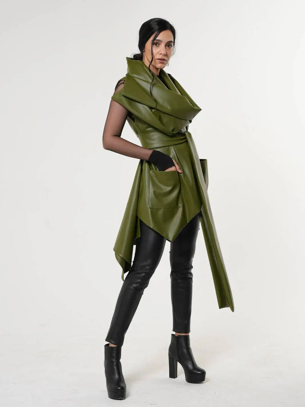 Metamorphoza Womens Leather Vest Metamorphoza