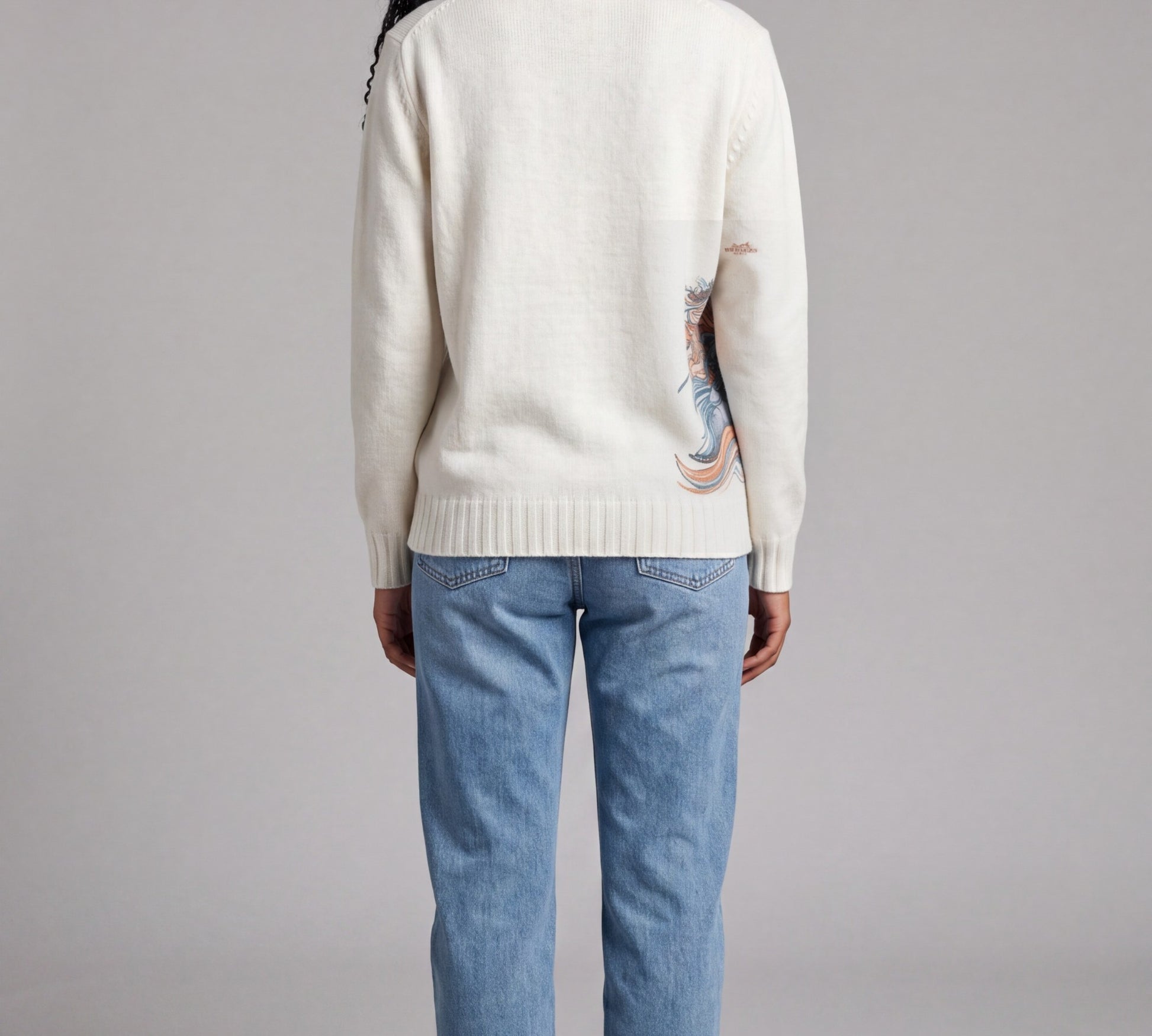Ivory Equestrian Horse Graphic Knit Sweater - Above the Crowd Boutique