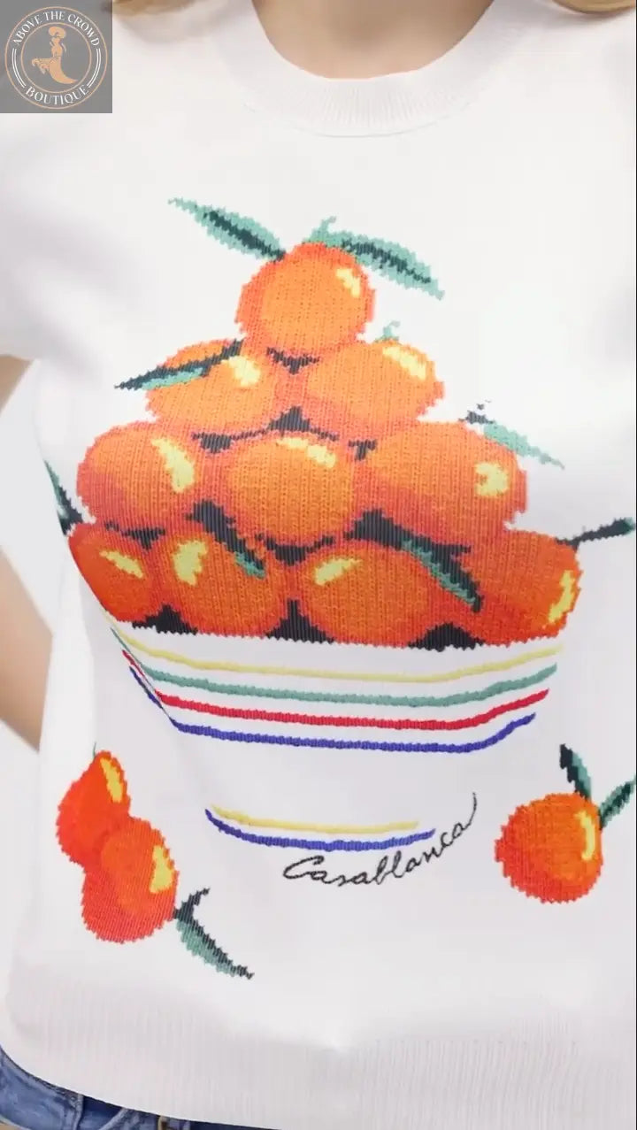 Nobello European Knit Graphic T-Shirt - Unique Women's Designer Tee Nobello