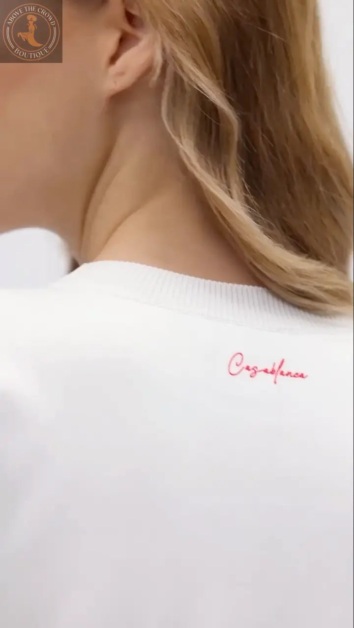 Nobello European Knit Graphic T-Shirt - Unique Women's Designer Tee Nobello