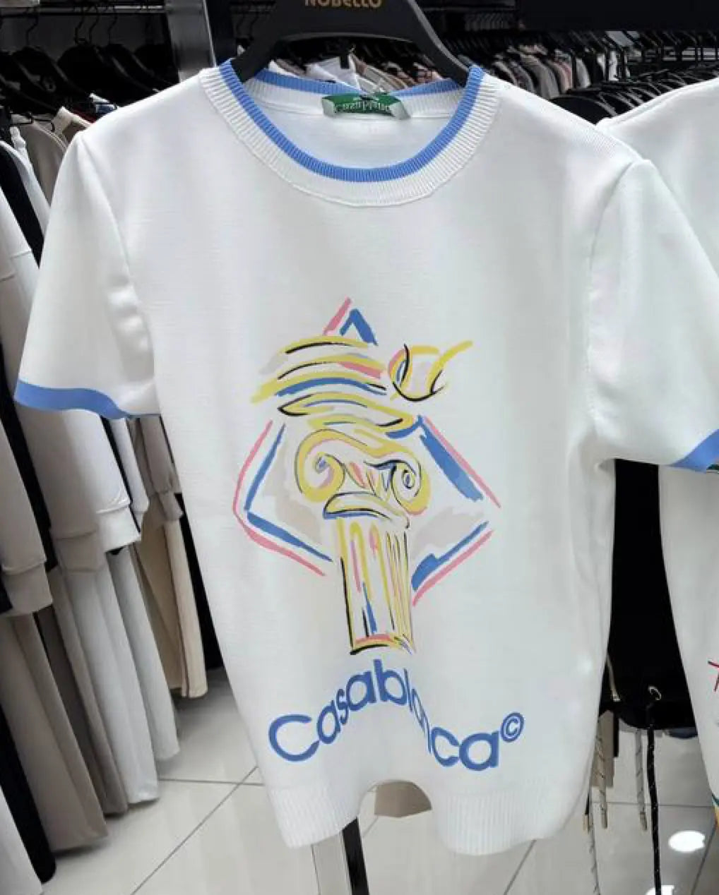 Nobello European Knit Graphic T-Shirt - Unique Women's Designer Tee Nobello