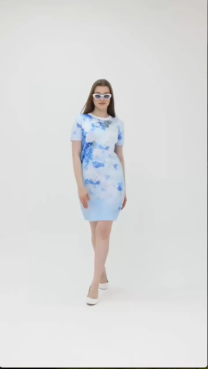 Nobello Knit Sheath Dress: European Style, Floral Print, Perfect for Brunch & Parties Nobello