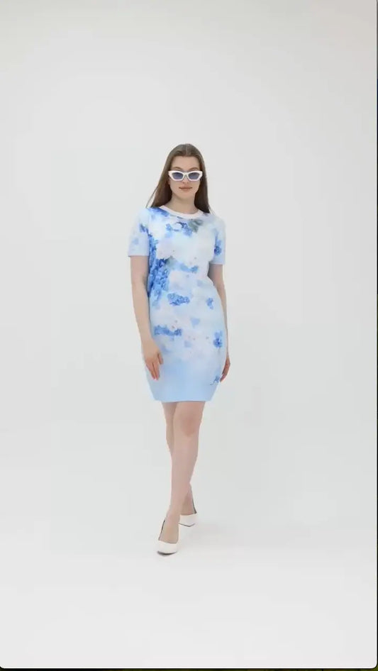 Nobello Knit Sheath Dress: European Style, Floral Print, Perfect for Brunch & Parties Nobello