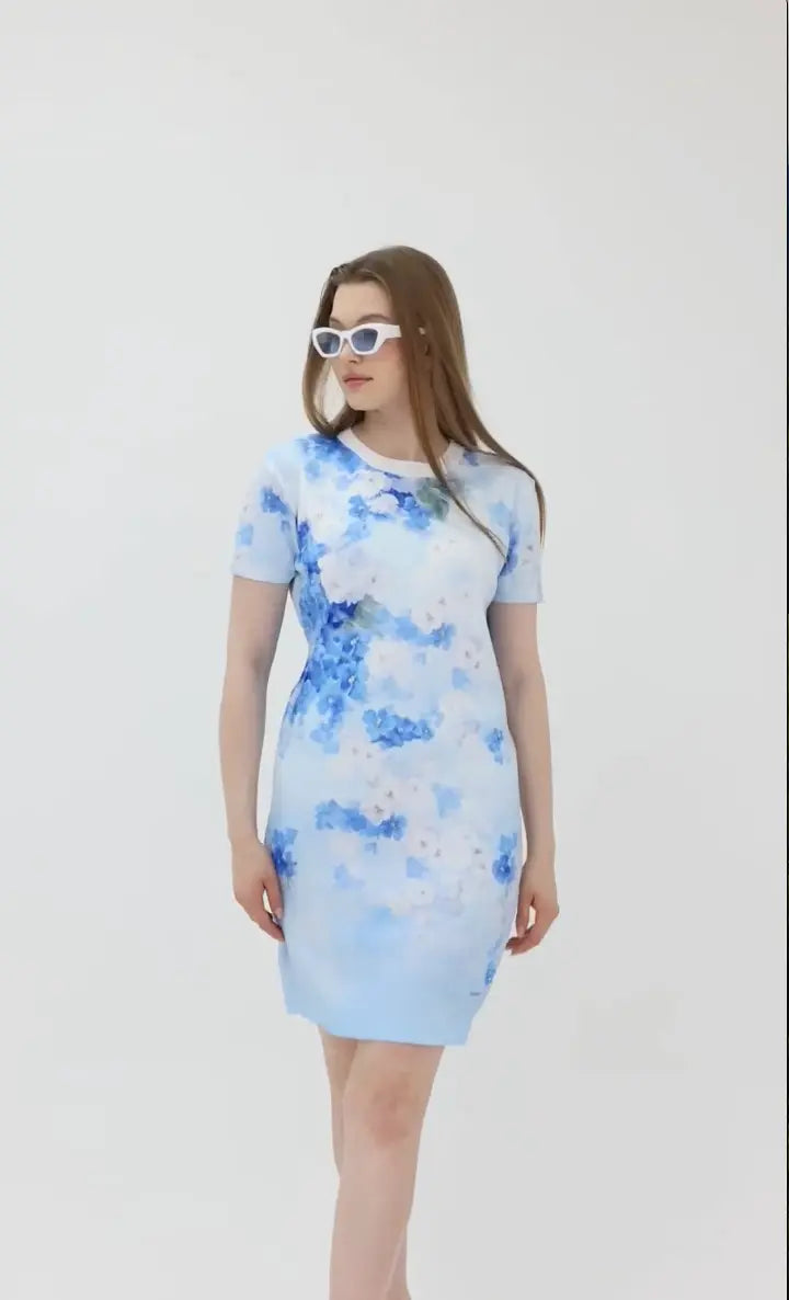 Nobello Knit Sheath Dress: European Style, Floral Print, Perfect for Brunch & Parties Nobello