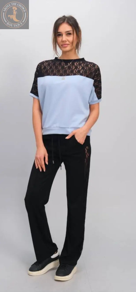 Nobello Pants Suit with Lace Inlay 0122 Nobello