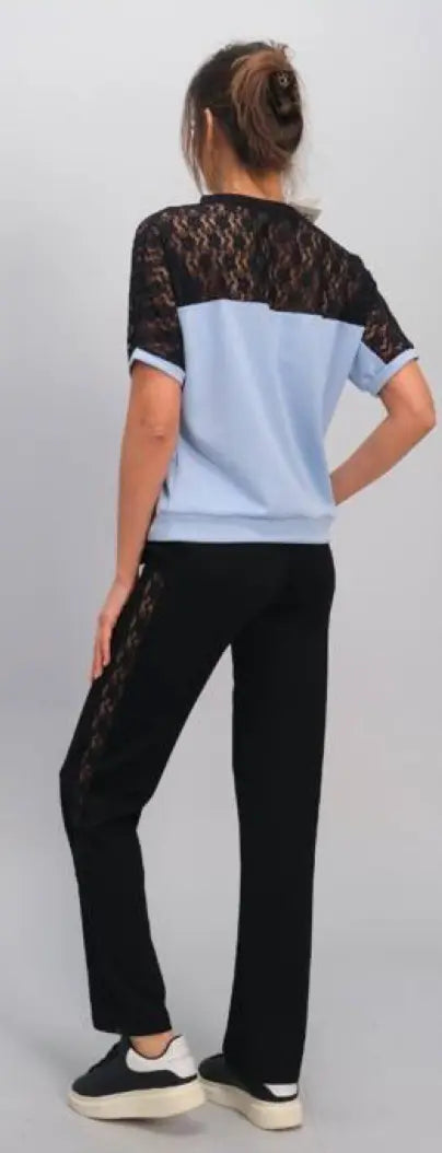 Nobello Pants Suit with Lace Inlay 0122 Nobello