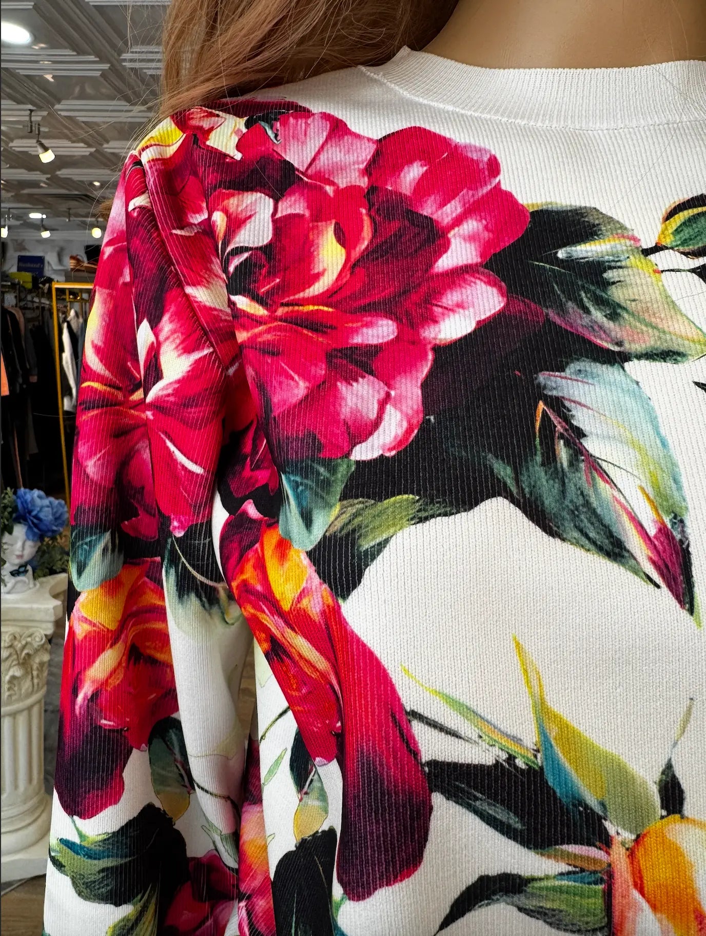 Nobello Peony Print Sweater – SKU 17487 Nobello