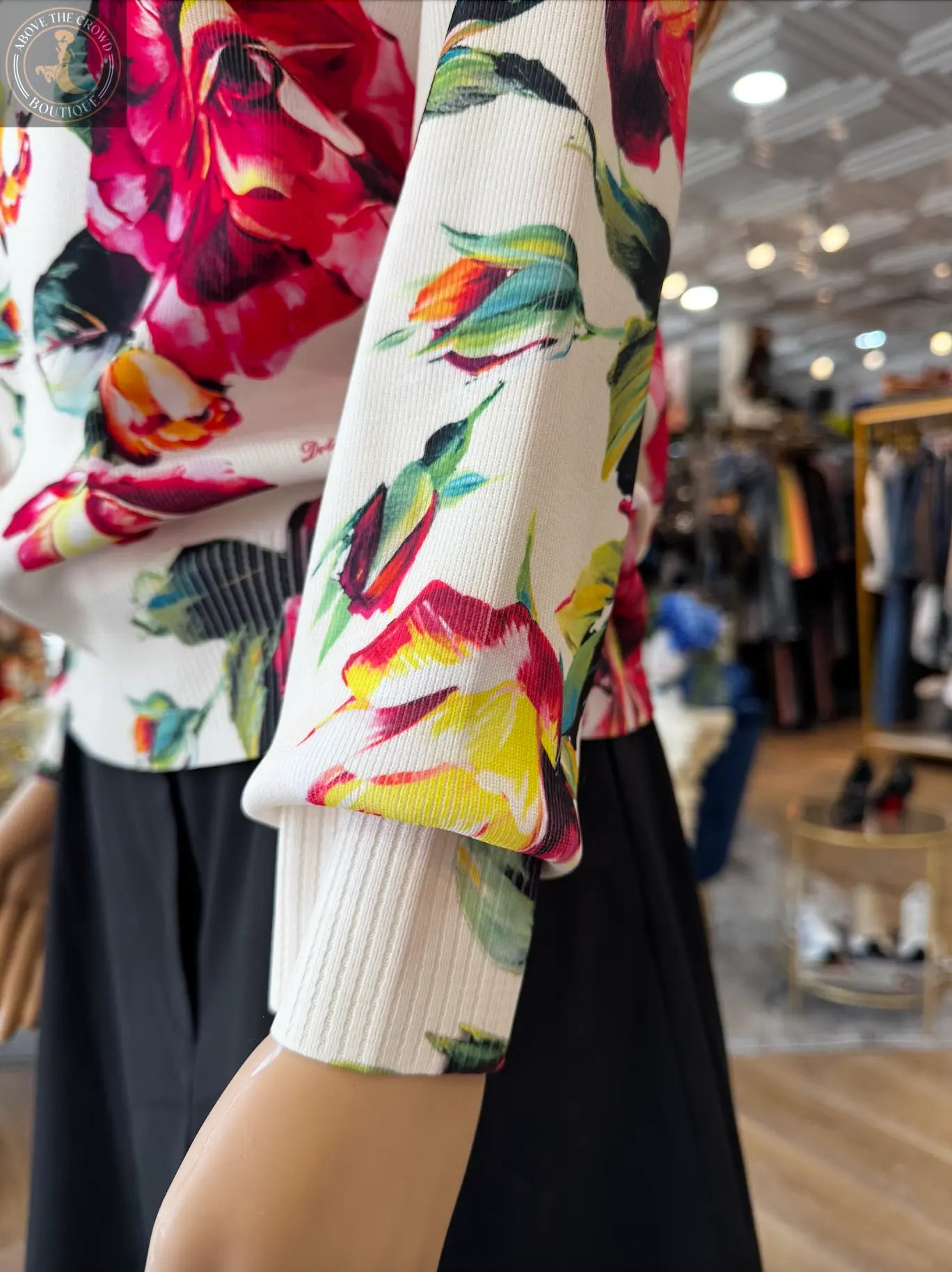 Nobello Peony Print Sweater – SKU 17487 Nobello