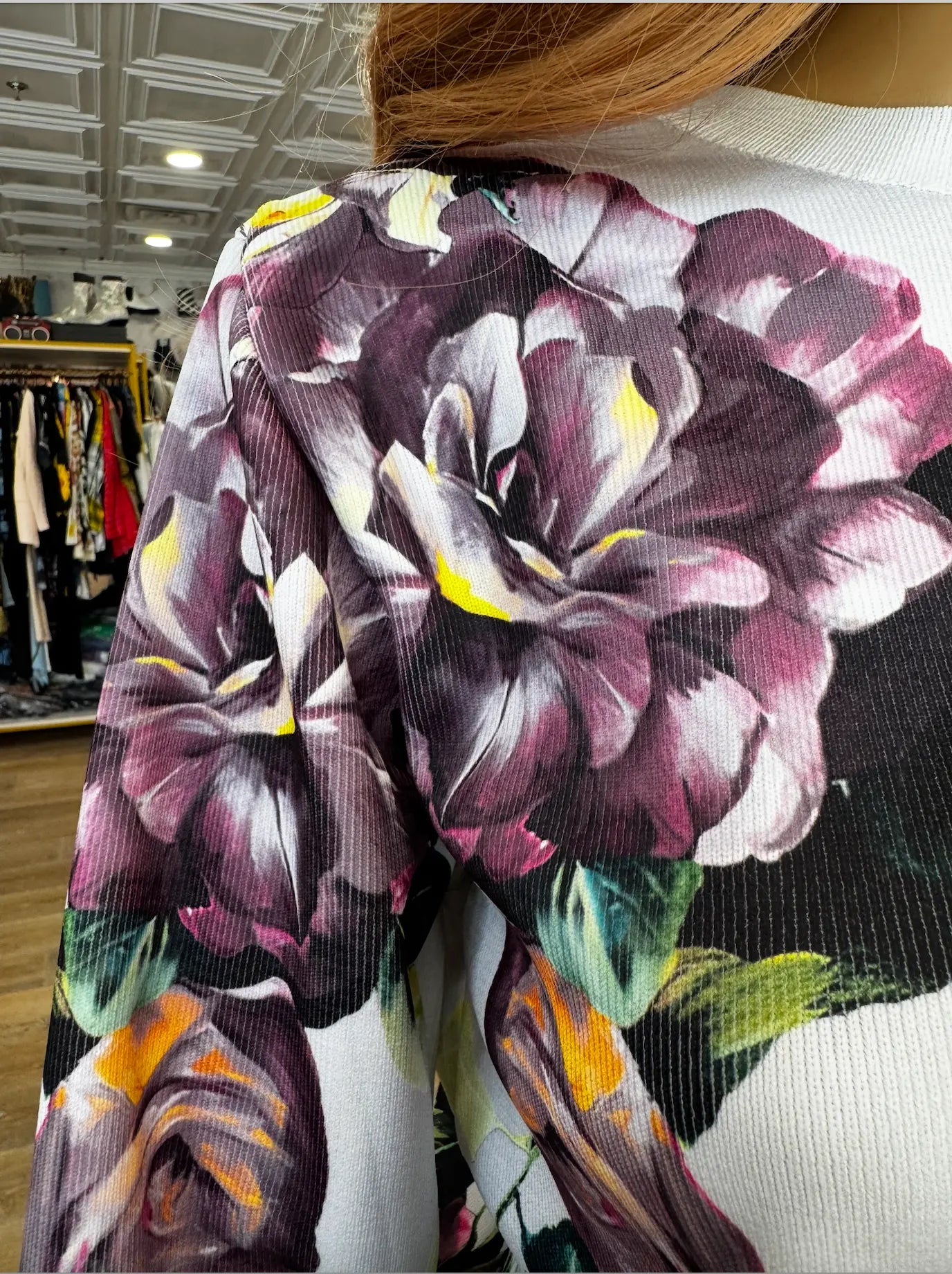 Nobello Peony Print Sweater – SKU 17487 Nobello