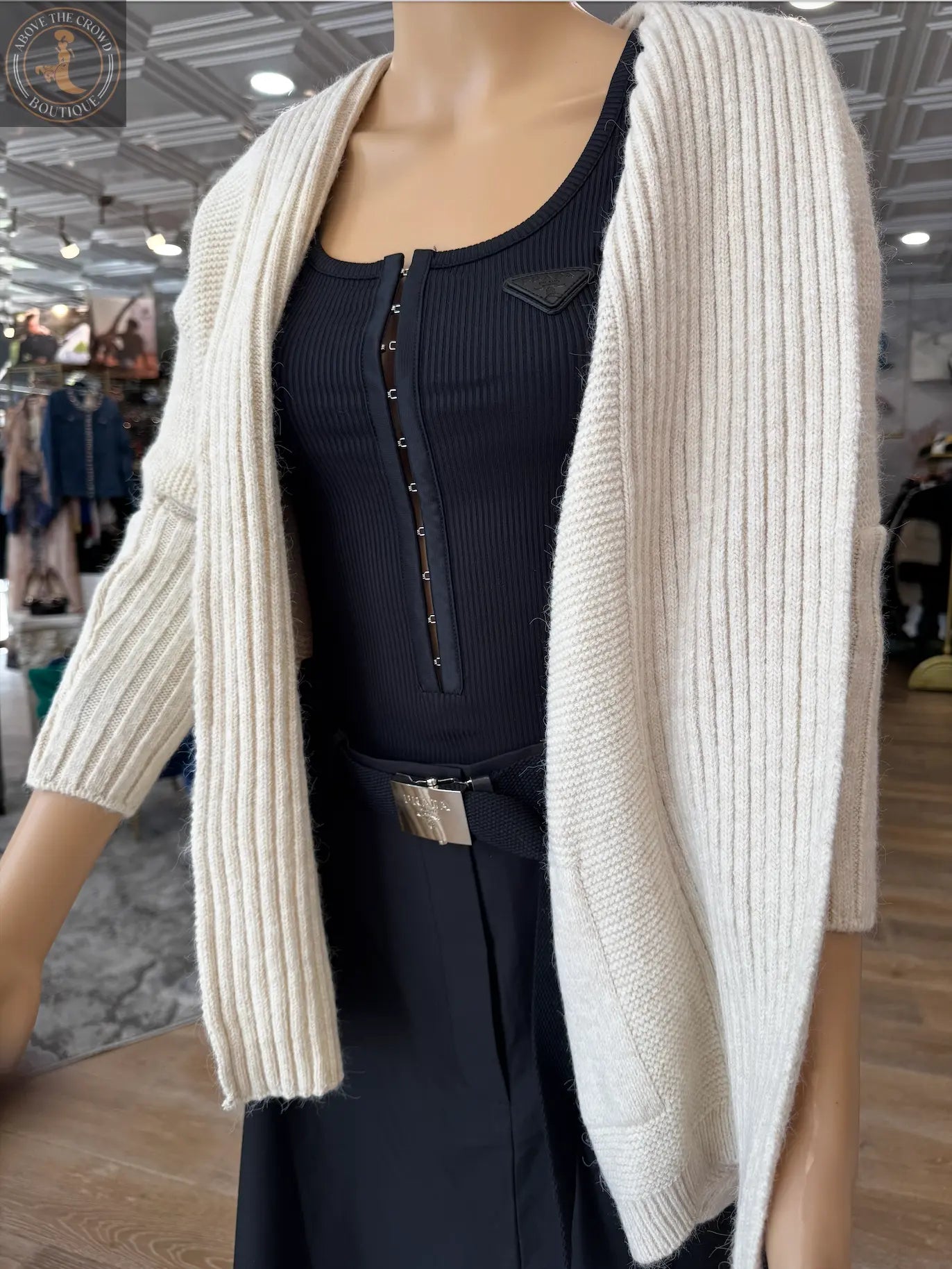 Nobello Ribbed Open-Front Cardigan – SKU 17475 Nobello