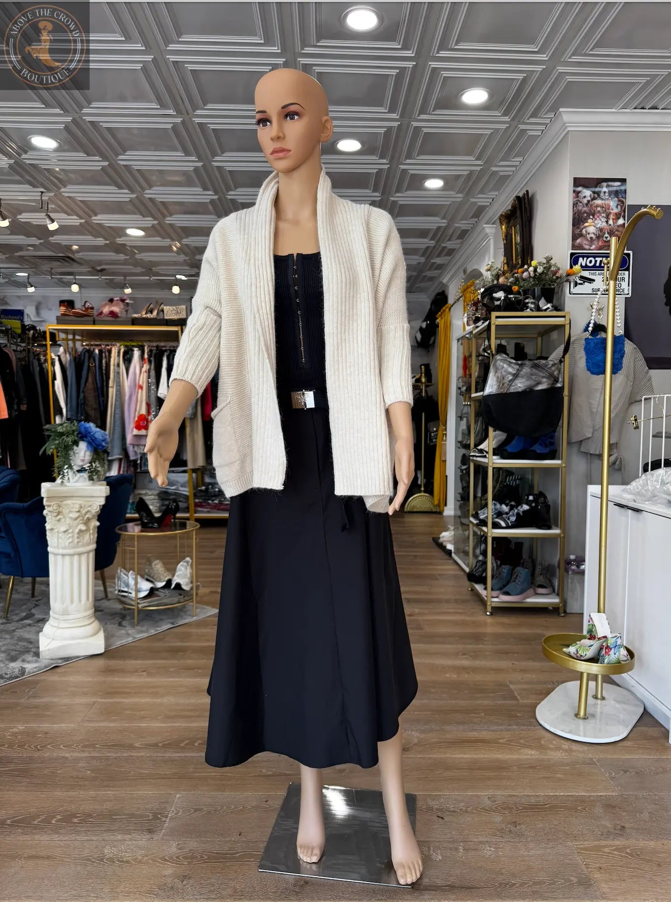 Nobello Ribbed Open-Front Cardigan – SKU 17475 Nobello