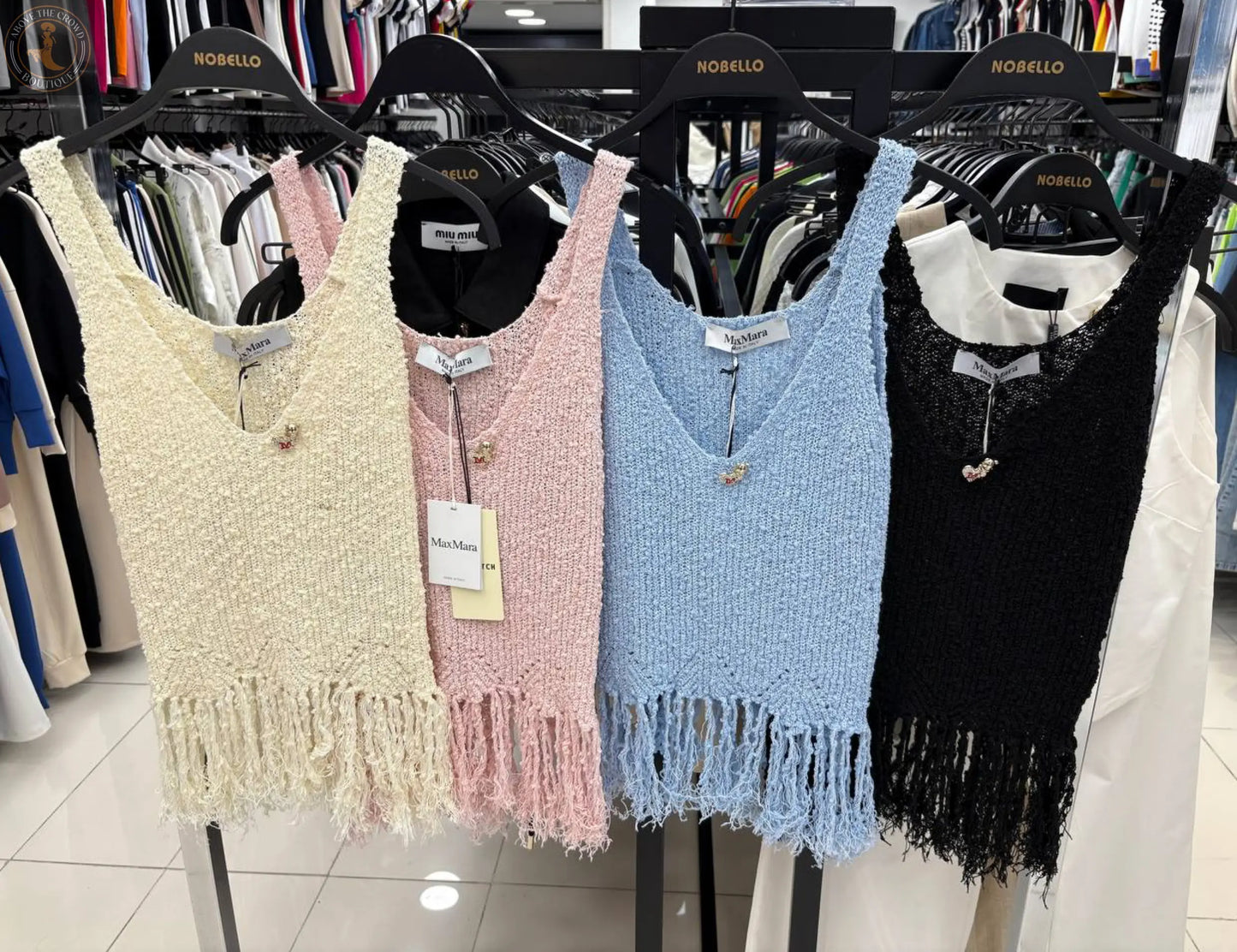 Nobello Sleeveless T-Shirts with Fringe GEC17391 Nobello