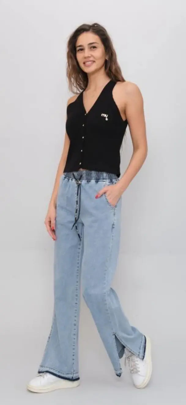 Nobello Wide Jean with Draw String 7019 Nobello