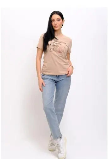 Nobello Women Straight Light Wash Color Jeans 5004 Nobello