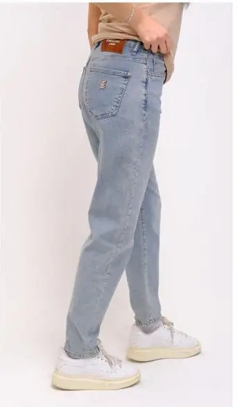 Nobello Women Straight Light Wash Color Jeans 5004 Nobello