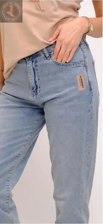 Nobello Women Straight Light Wash Color Jeans 5004 Nobello