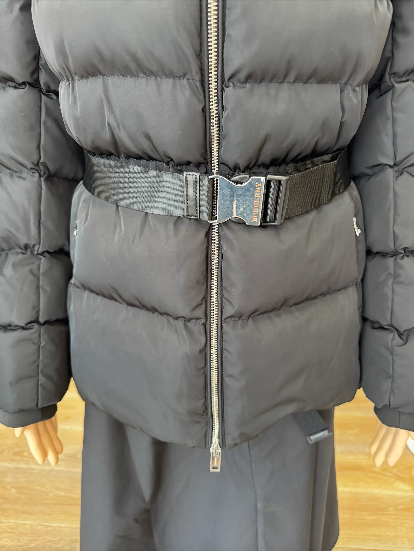 Nobello Women’s Belted Hooded Puffer Jacket – SKU 019 Nobello