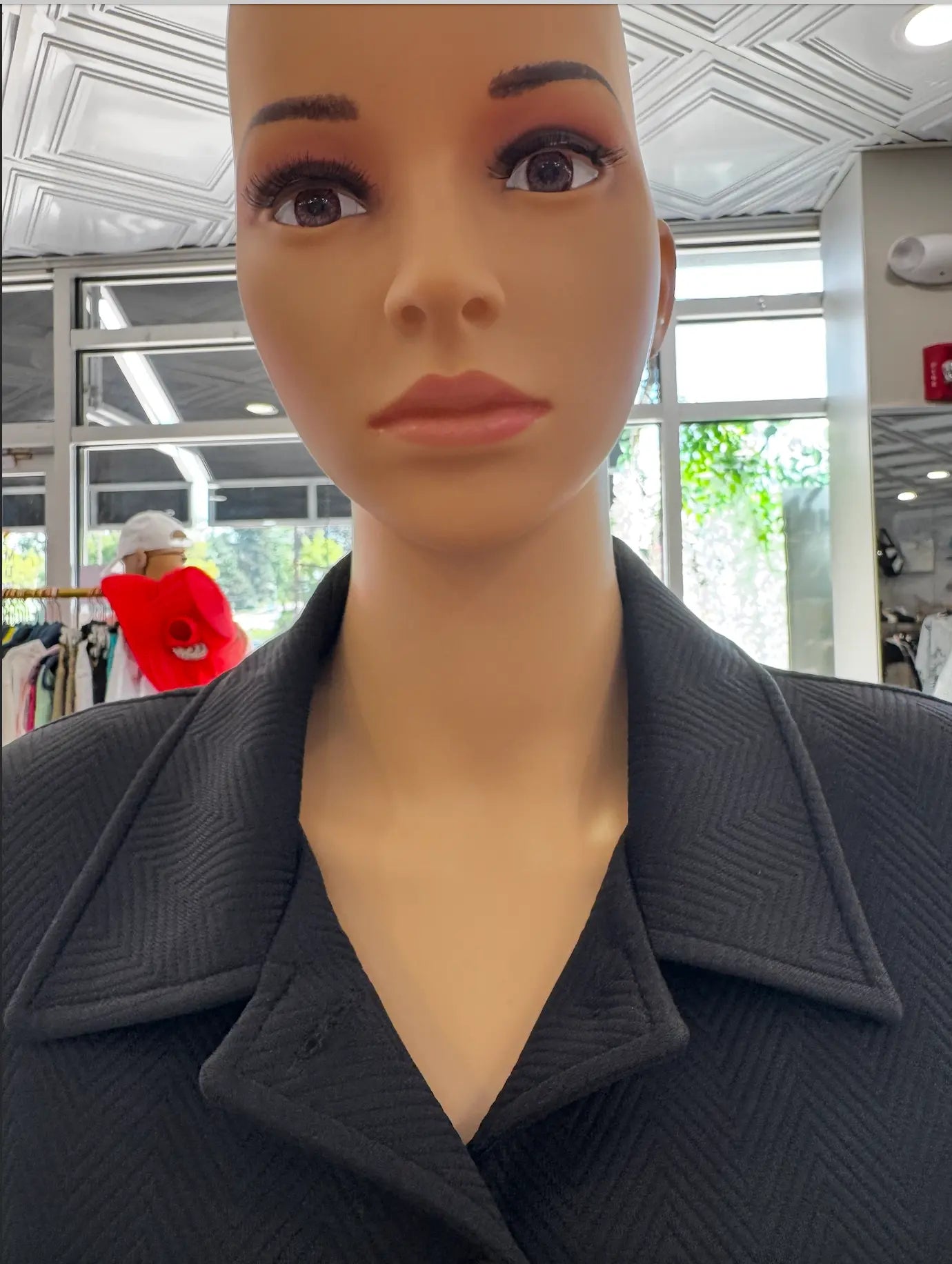 Nobello Women’s Black Chevron-Textured Suit – SKU 15029 Nobello