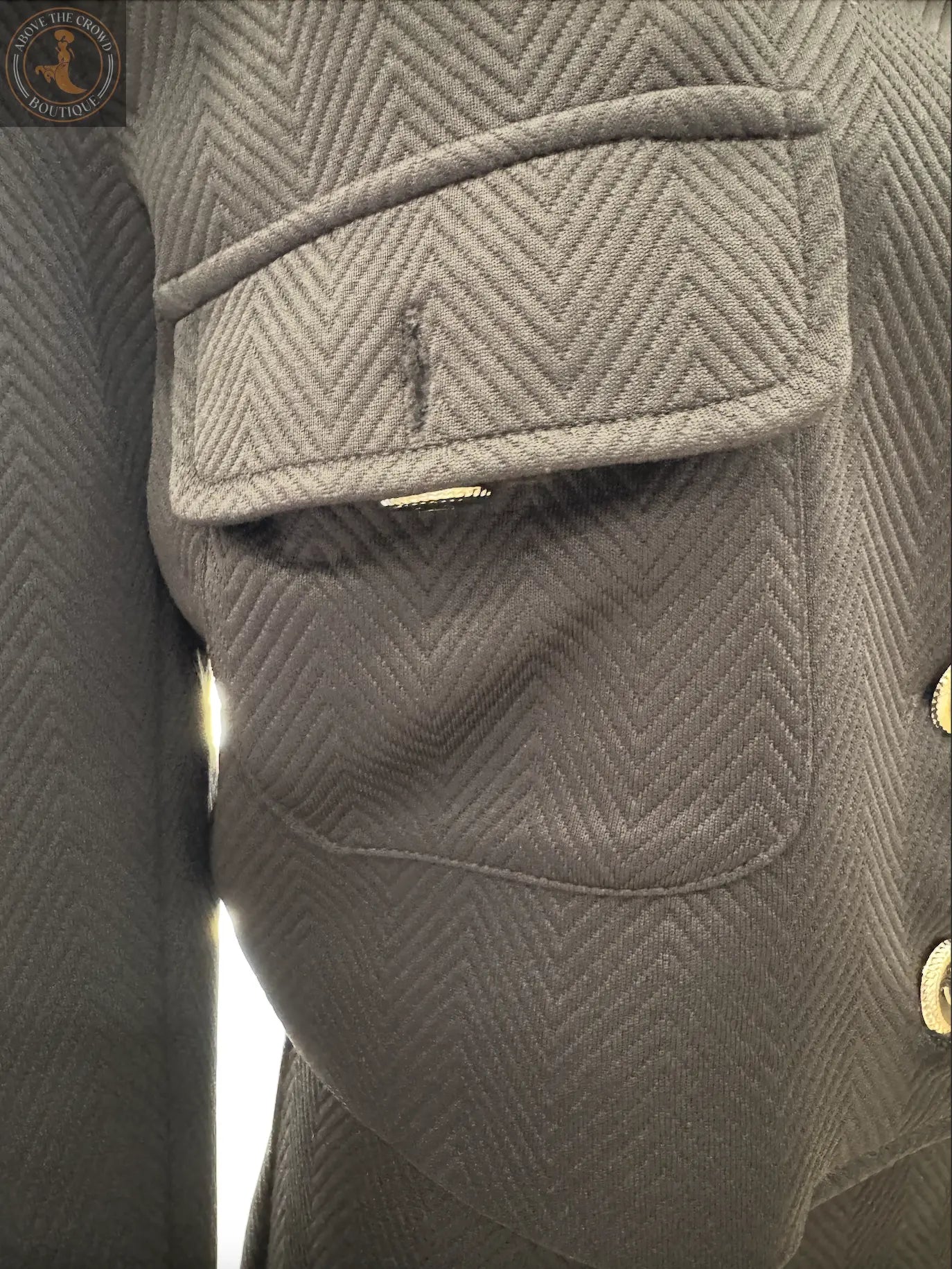 Nobello Women’s Black Chevron-Textured Suit – SKU 15029 Nobello