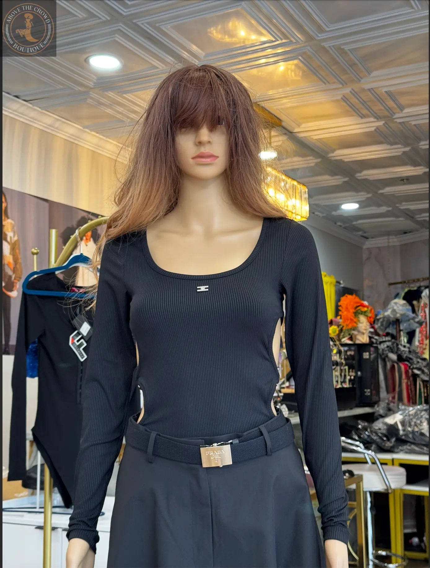 Nobello Women’s Cutout Long-Sleeve Bodysuit – SKU 5033 Nobello