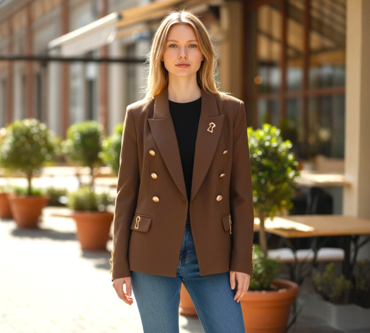 Nobello Double-Breasted Tailored Jacket