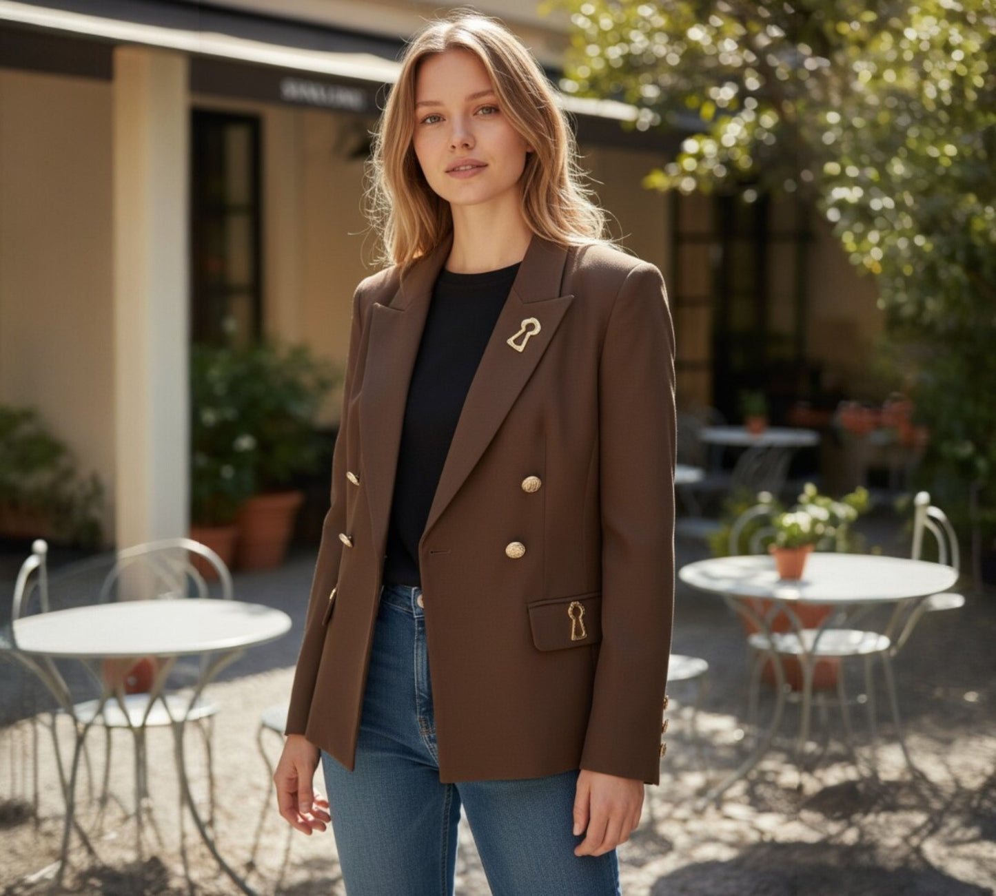 Nobello Double-Breasted Tailored Jacket