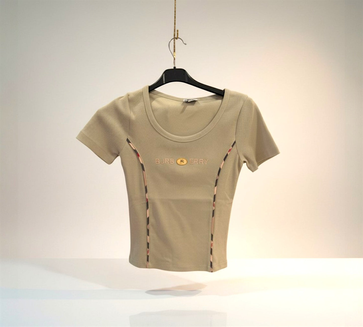 Nobello Ribbed Fitted Logo T-Shirt  -Above the Crowd Boutique