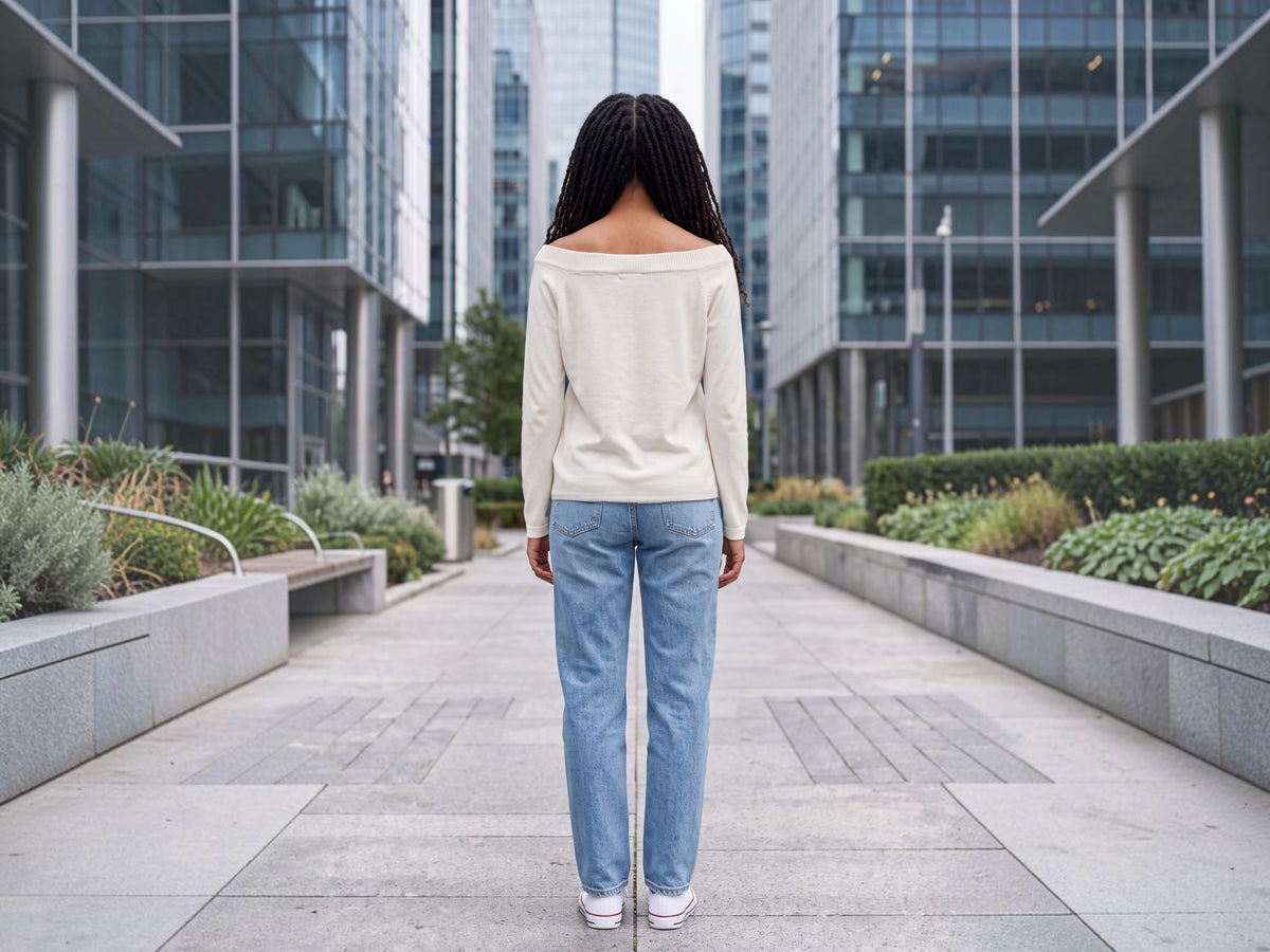 Wide Boat Neck Long-Sleeve Knit Sweater - Above the Crowd Boutique