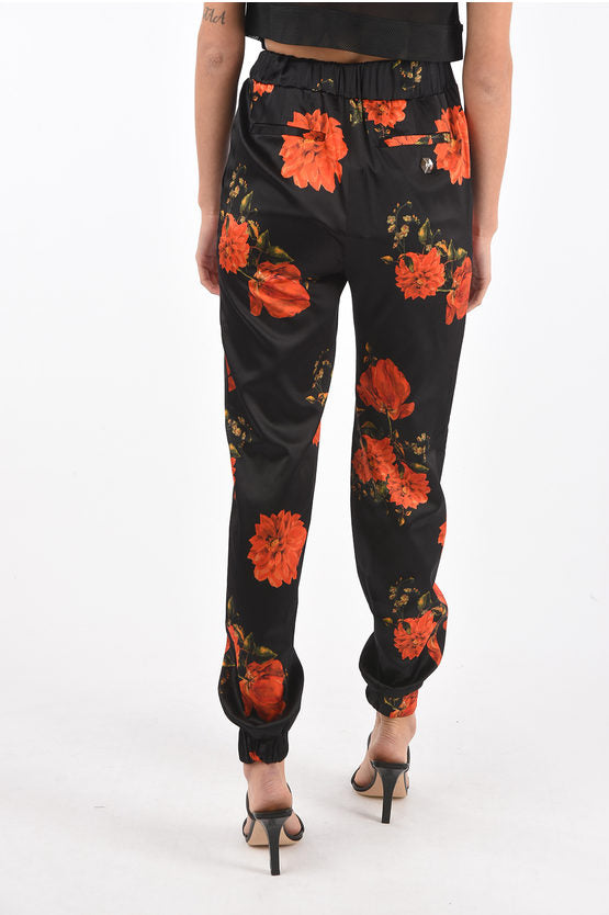 PP Silk Roses Printed Jogger Pants Vesto Italiano