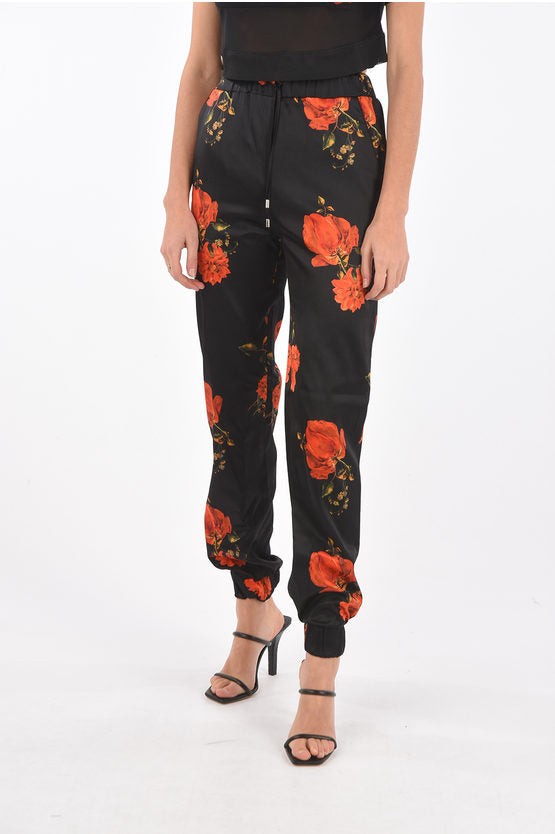 PP Silk Roses Printed Jogger Pants - Above The Crowd Boutique