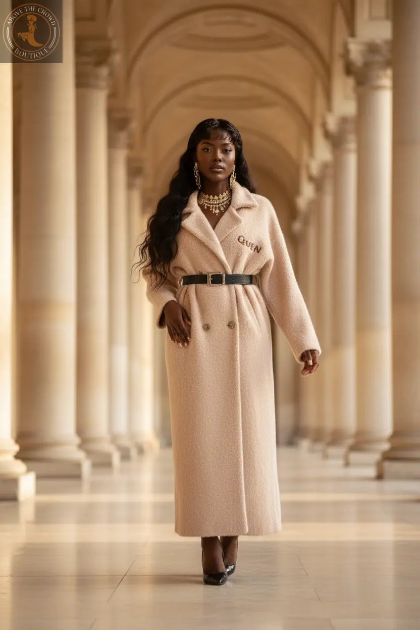 QUEEN Zanardi Fashion Belted Plush Coat 3150 Zanardi Fashion