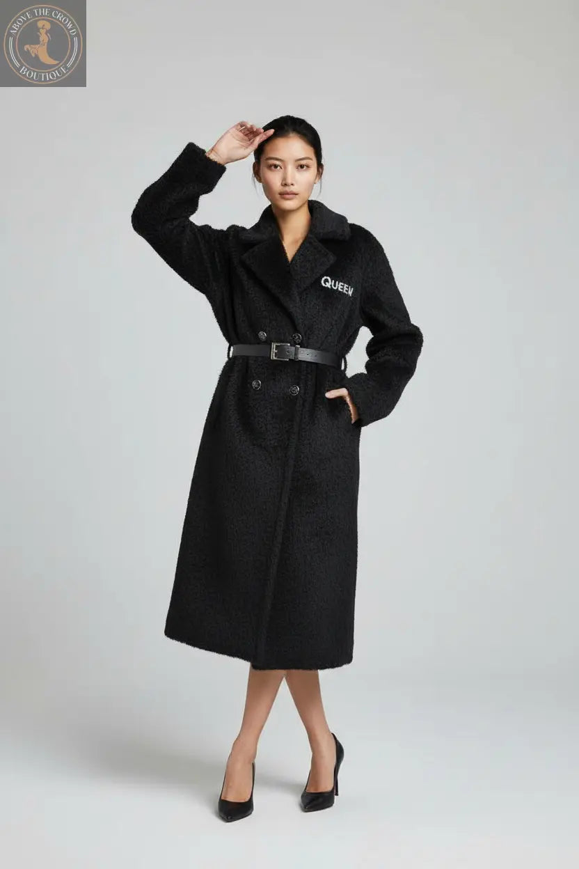 QUEEN Zanardi Fashion Belted Plush Coat 3150 Zanardi Fashion