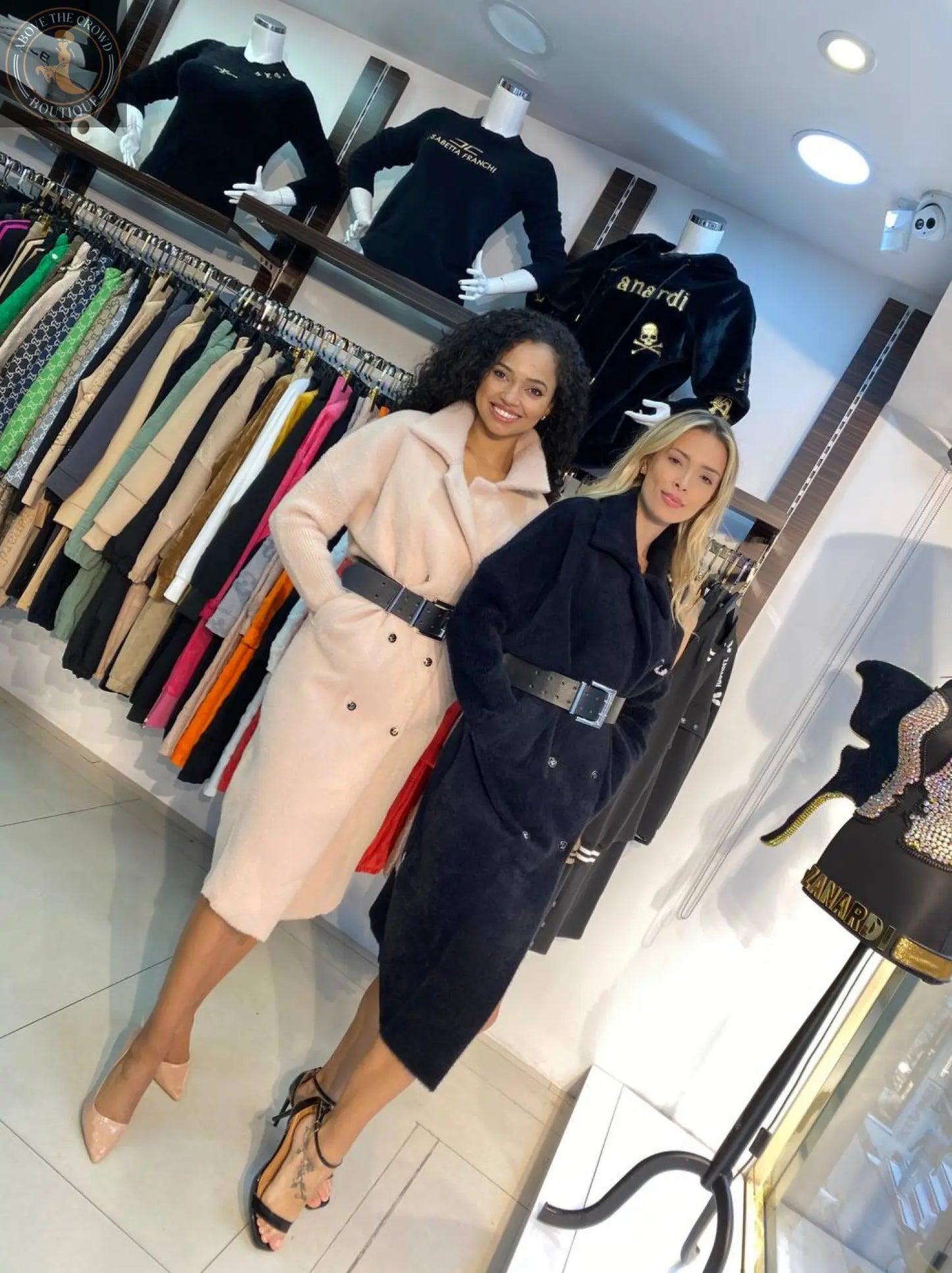 QUEEN Zanardi Fashion Belted Plush Coat 3150 Zanardi Fashion