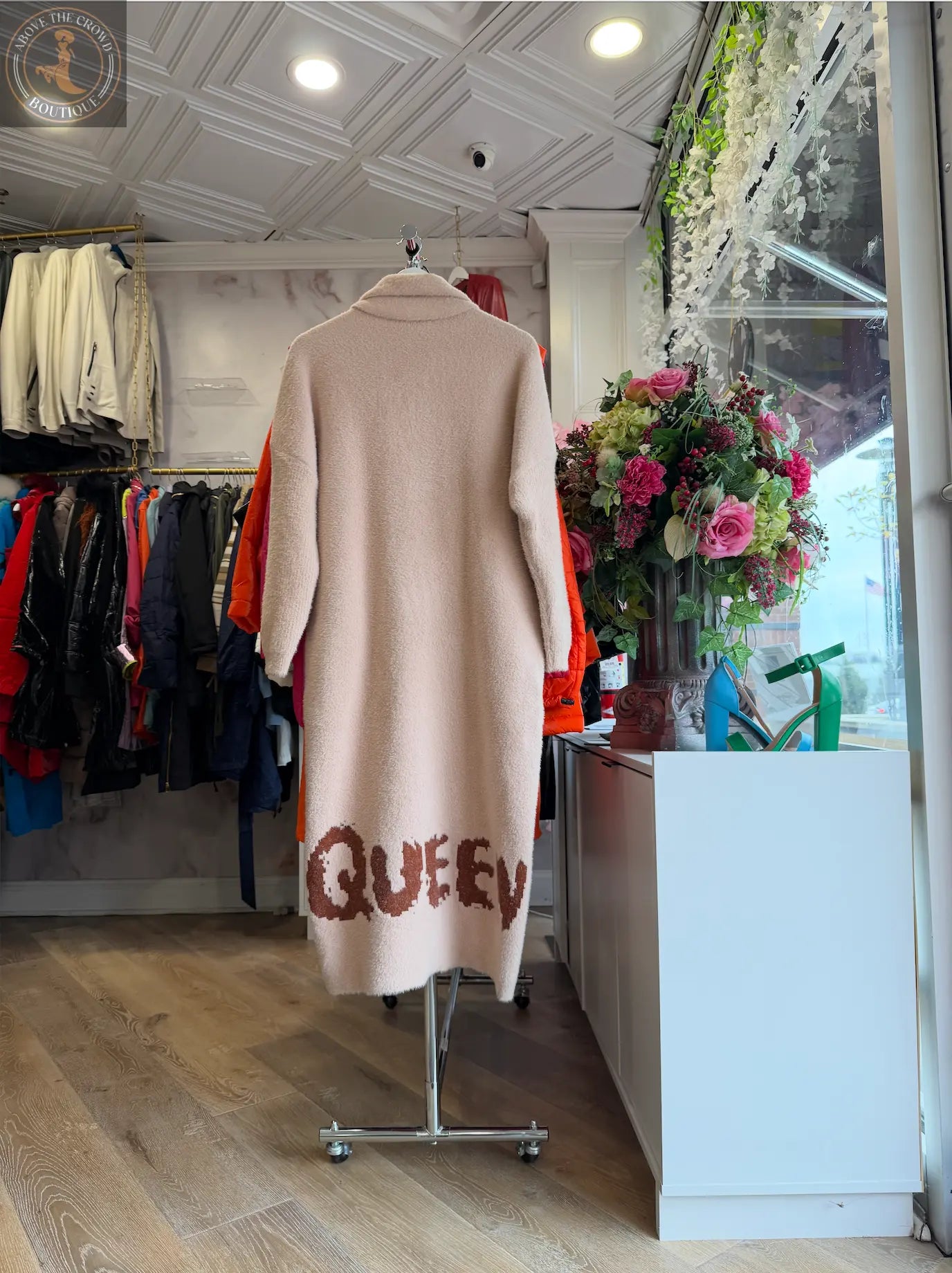 QUEEN Zanardi Fashion Belted Plush Coat 3150 Zanardi Fashion