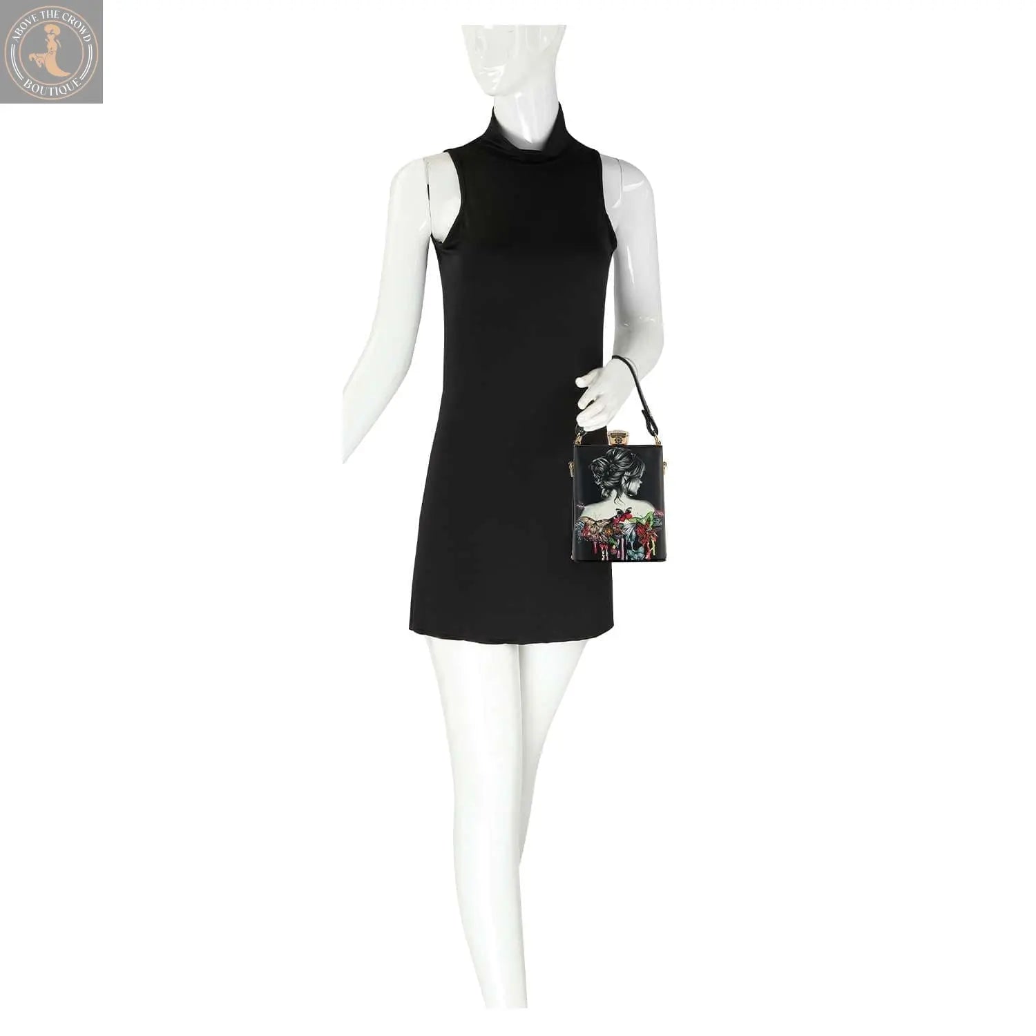 Retro Tattoo Art Design Petite Hand Tote 0230 Handbag Express