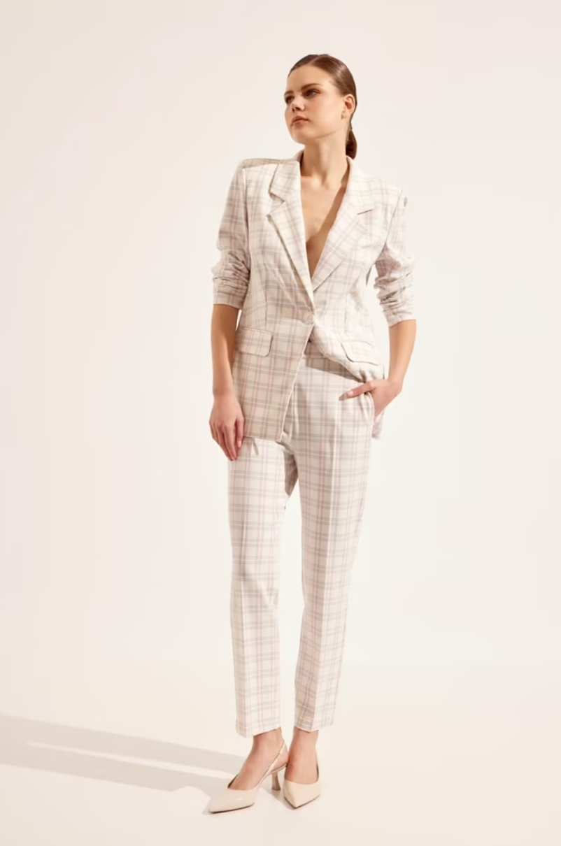 Lonca-41114-Checkers-Suit - Above The Crowd Boutique