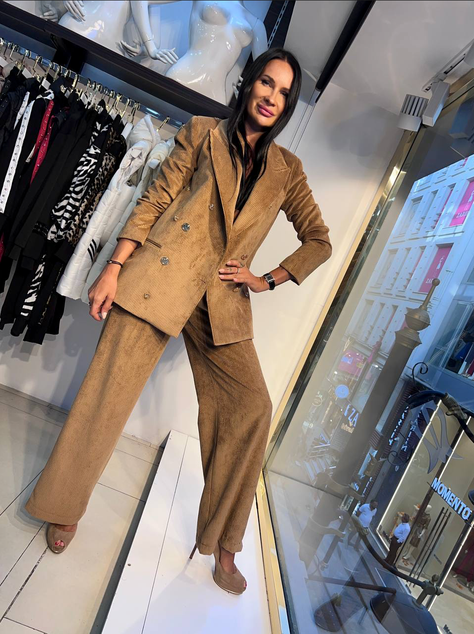 Zanardi Fashion Corduroy Pants Suit MC7352