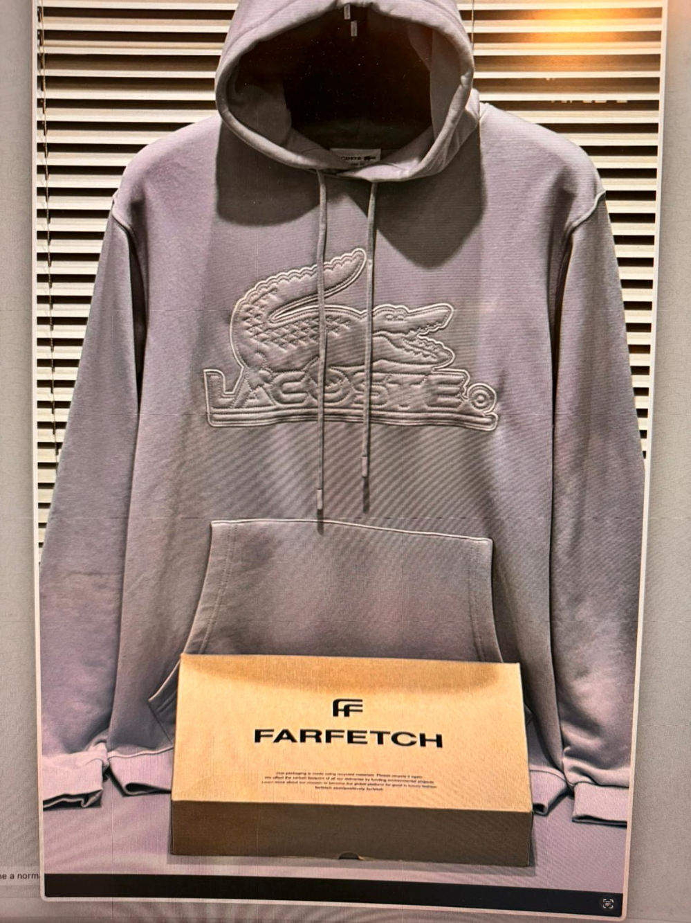 Farfetch Designer Inspired Lacoste Hoodie Sweatshirt