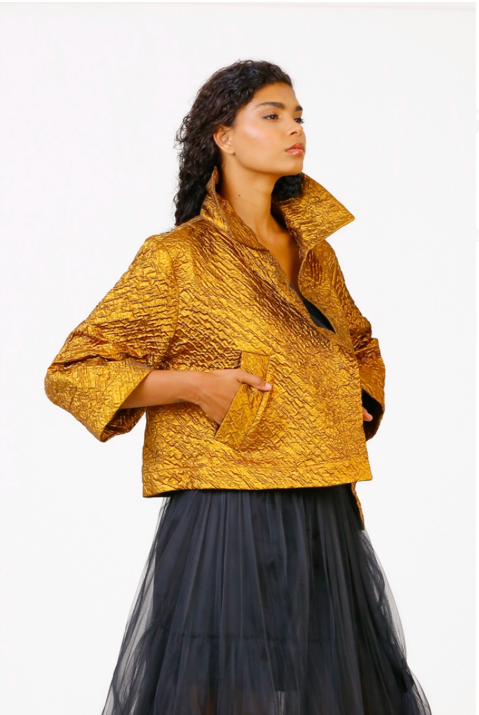 Bize Jacquard Gold Jacket 24W-BC5015