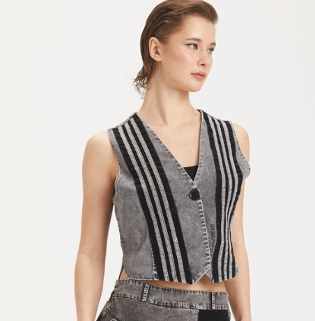 H-4 Grey and Black Vest 3027