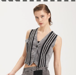 H-4 Grey and Black Vest 3027