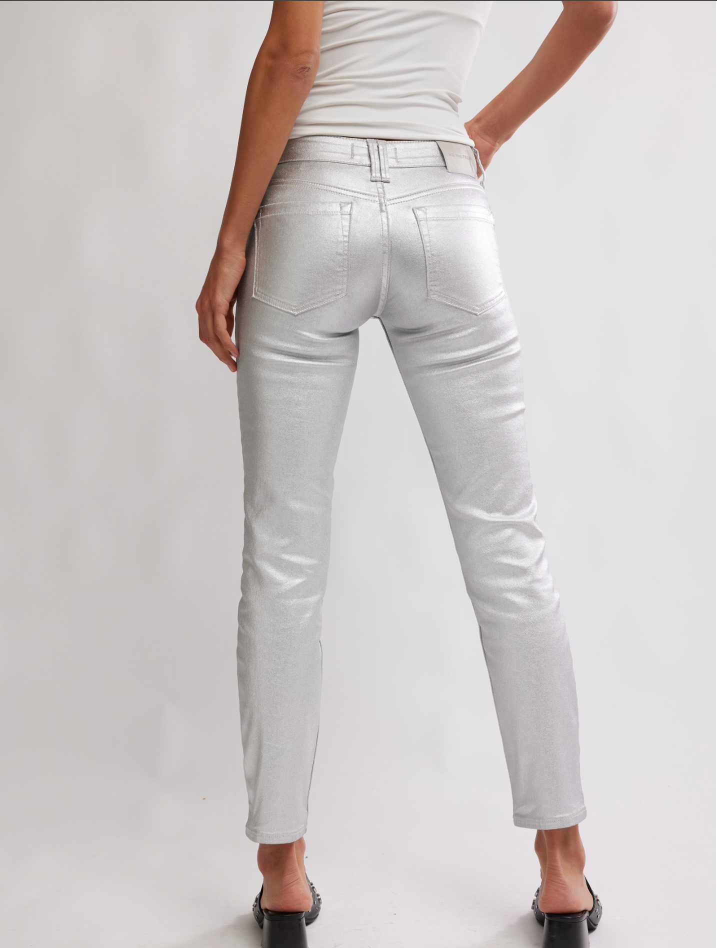 Free People ORACLE METALLIC Jeans