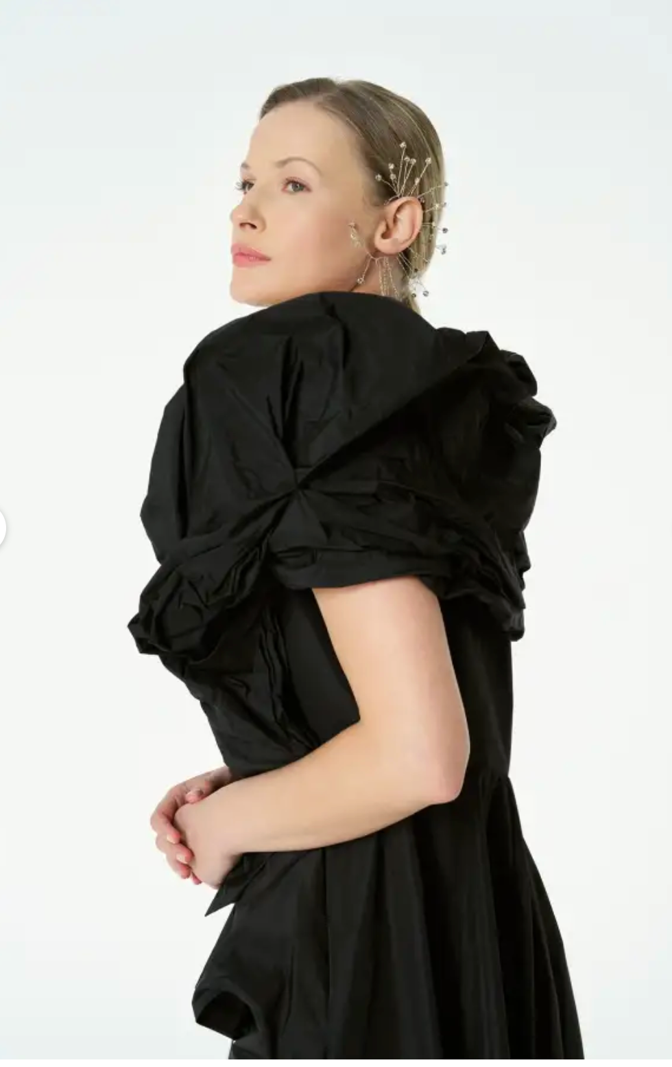 Bize Tuffeta Sculpted Zip-Front Tunic