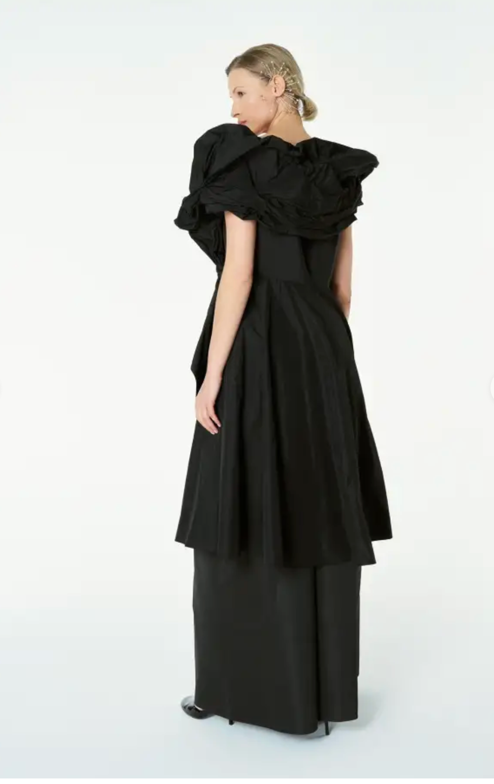 Bize Tuffeta Sculpted Zip-Front Tunic