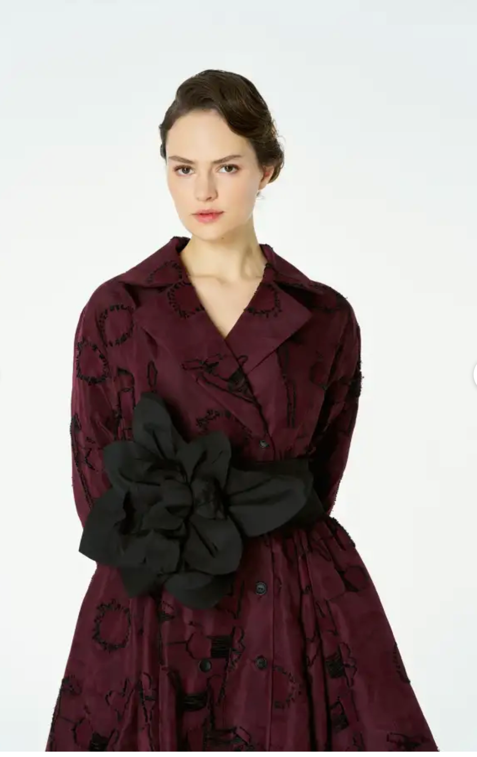 Bize Burgundy Helios Dress