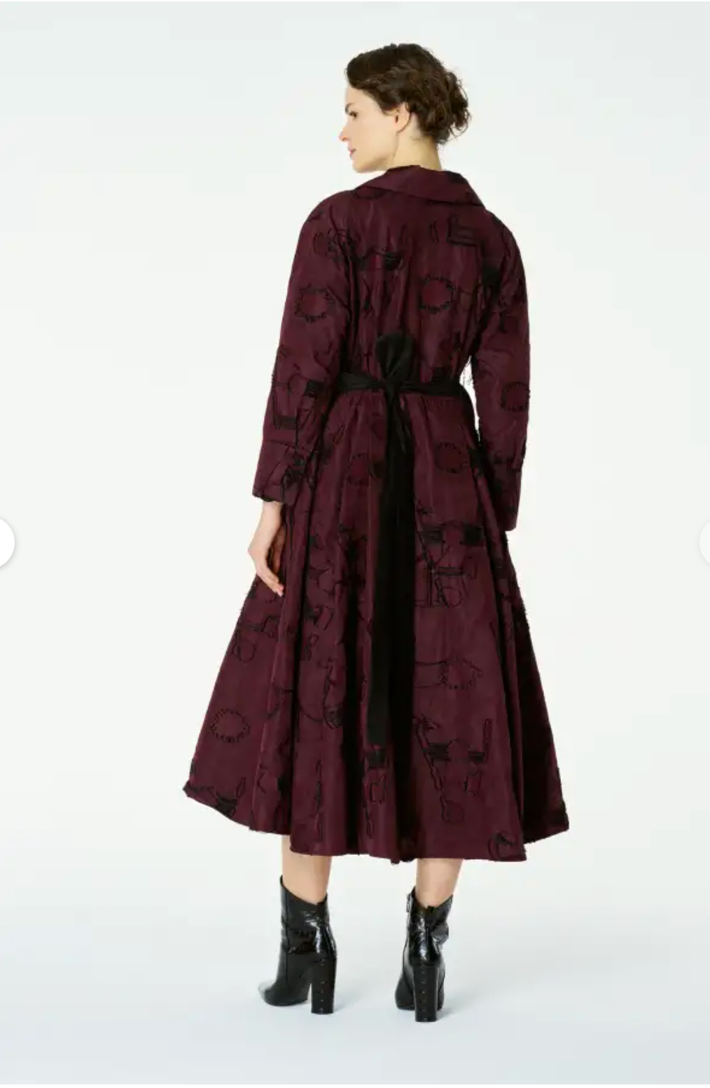 Bize Burgundy Helios Dress