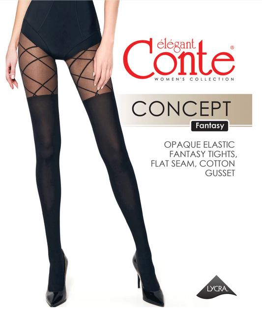 Fantasy Tights Conte Concept - Knee-highs with Diamonds