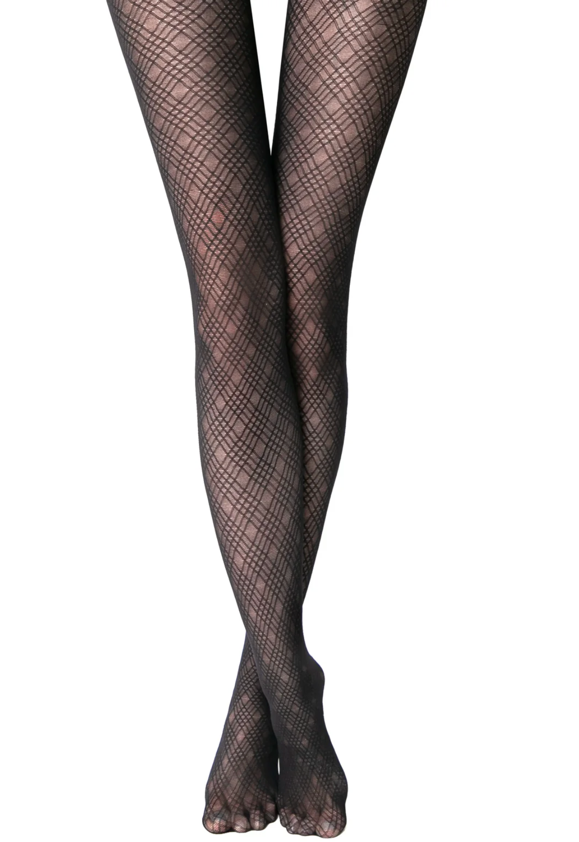 Fantasy Tights Conte Etude – Geometric Plaid Pattern