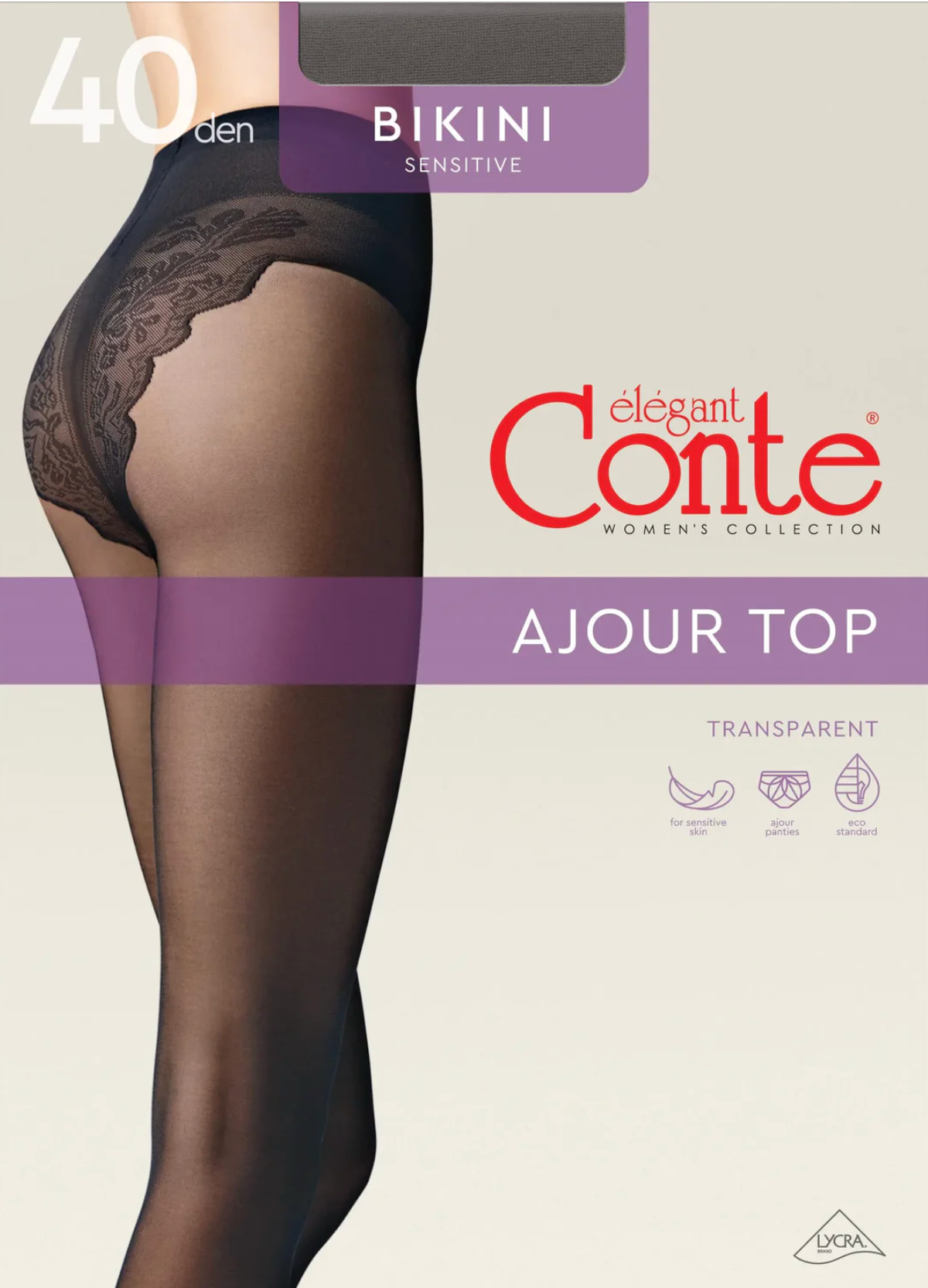 Tights Conte Bikini 40 Den - Ajour Top